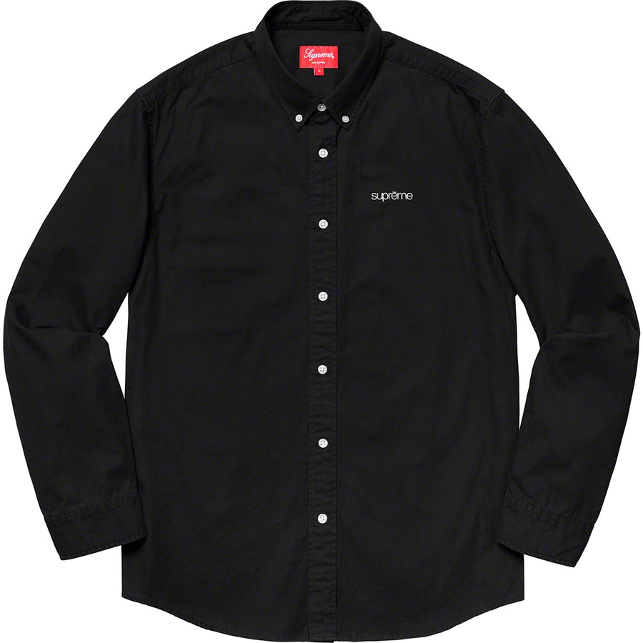 Supreme Washed Twill Shirt (SS19) - Black - $128