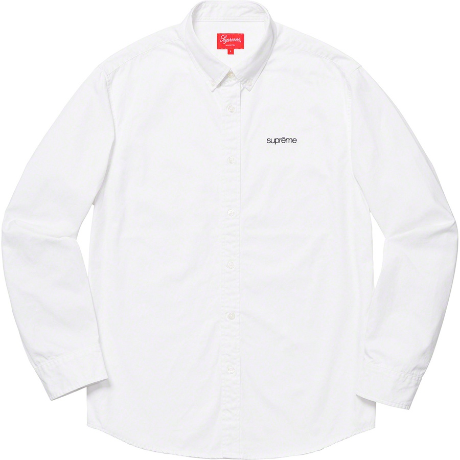 Supreme Washed Twill Shirt (SS19) - White - $128