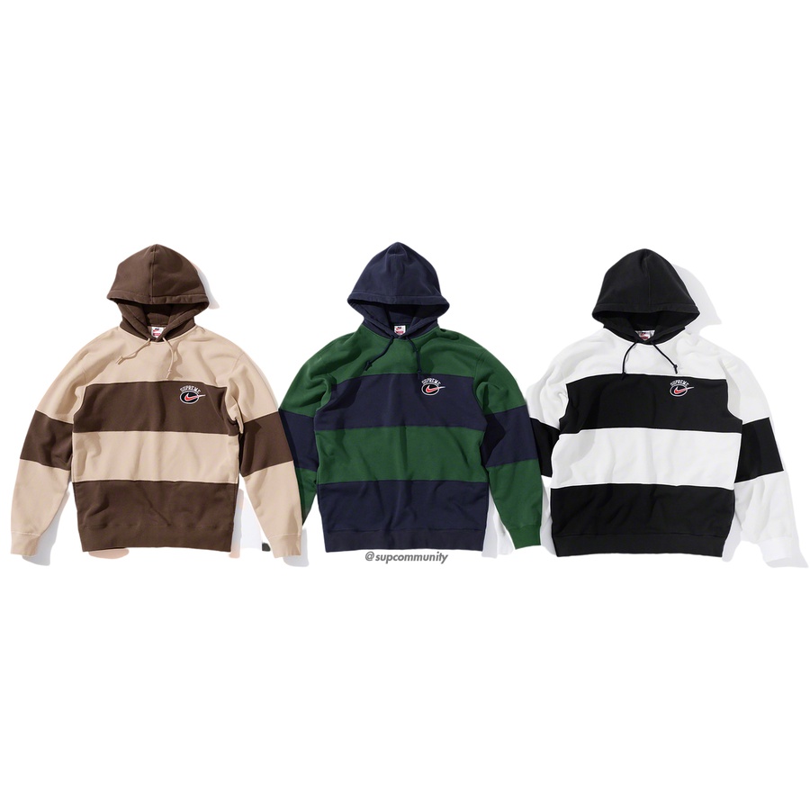Supreme Supreme Nike Stripe Hooded Sweatshirt releasing on Week 13 for spring summer 2019
