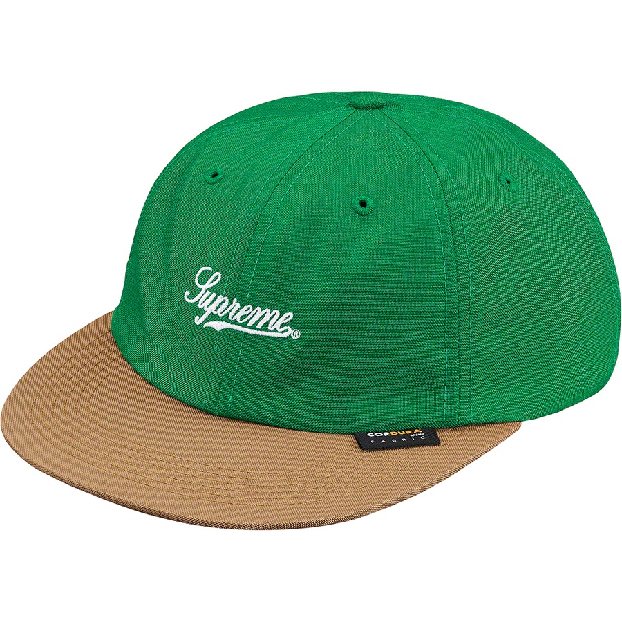 Supreme Cordura Script Logo 6-Panel (SS19) - Bright Green - $48