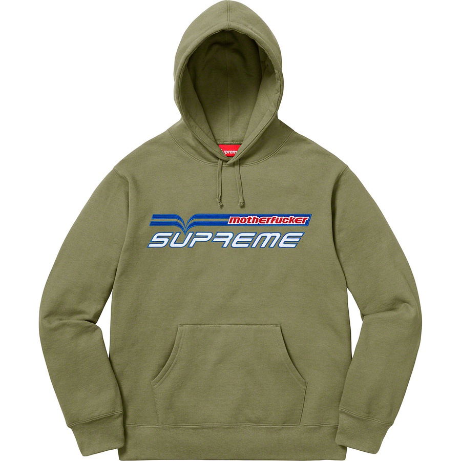 Supreme Motherfucker Hooded Sweatshirt (SS19) - Light Olive - $158