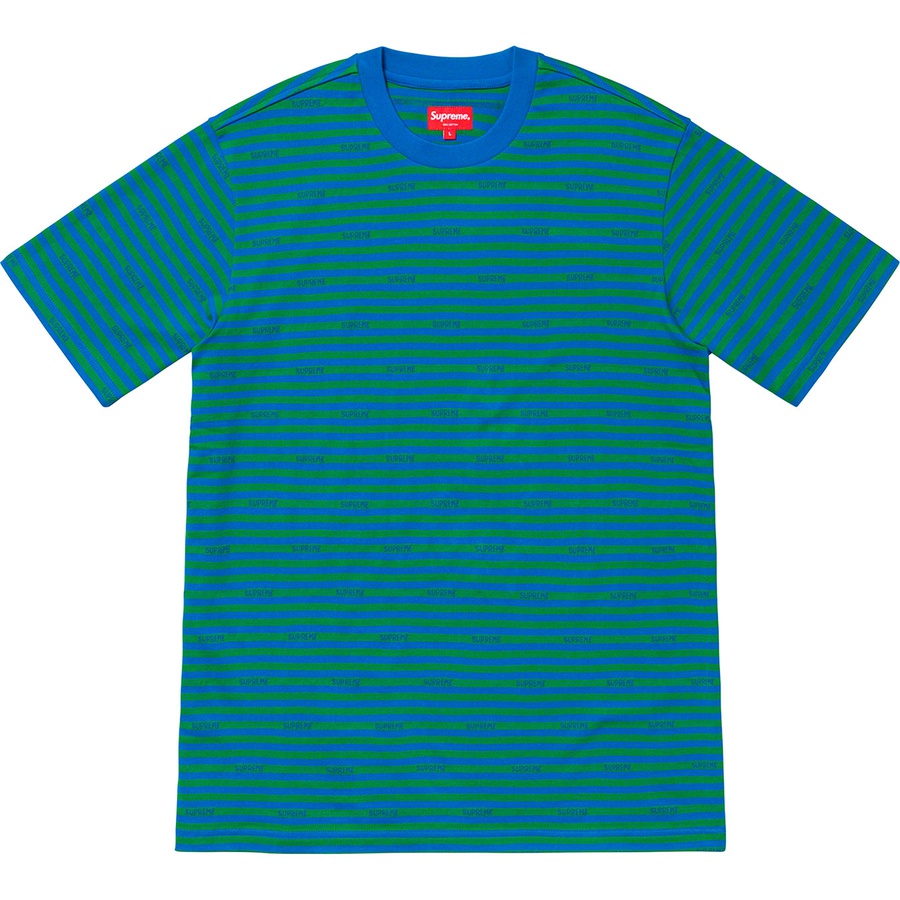 Supreme Logo Stripe S S Top (SS19) - Royal - $88