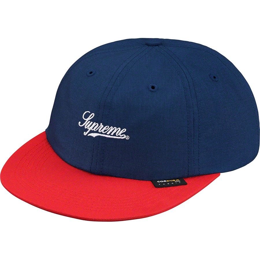 Supreme Cordura Script Logo 6-Panel (SS19) - Navy - $48