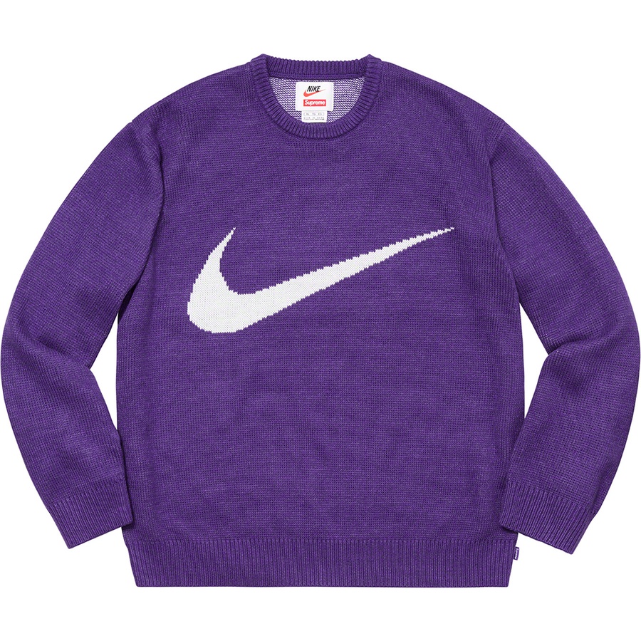 Supreme Supreme Nike Swoosh Sweater (SS19) - Purple - $148