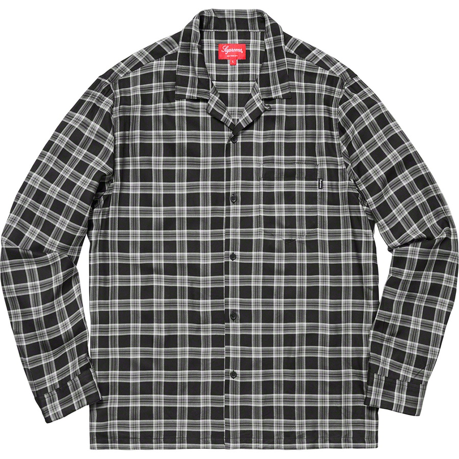 Supreme Plaid Rayon Shirt (SS19) - Black - $138