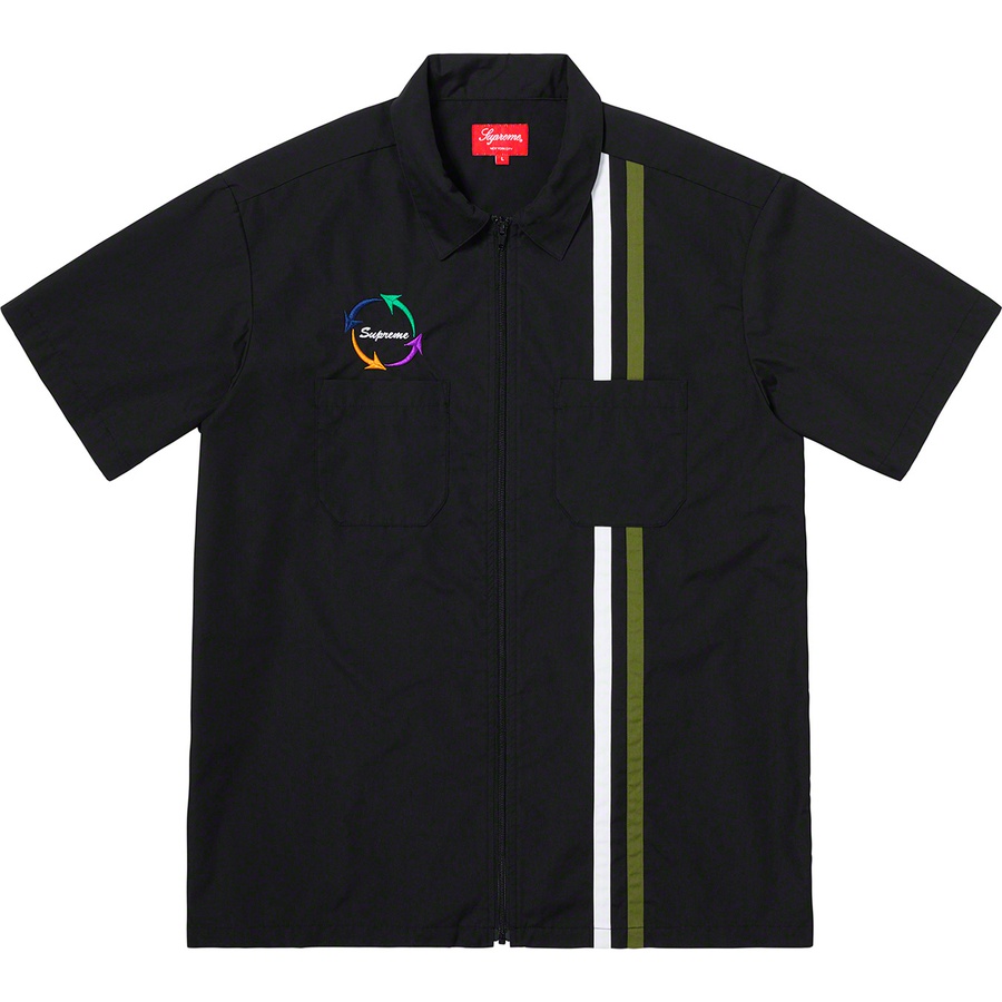 Supreme Zip Up S S Work Shirt (SS19) - Black - $128