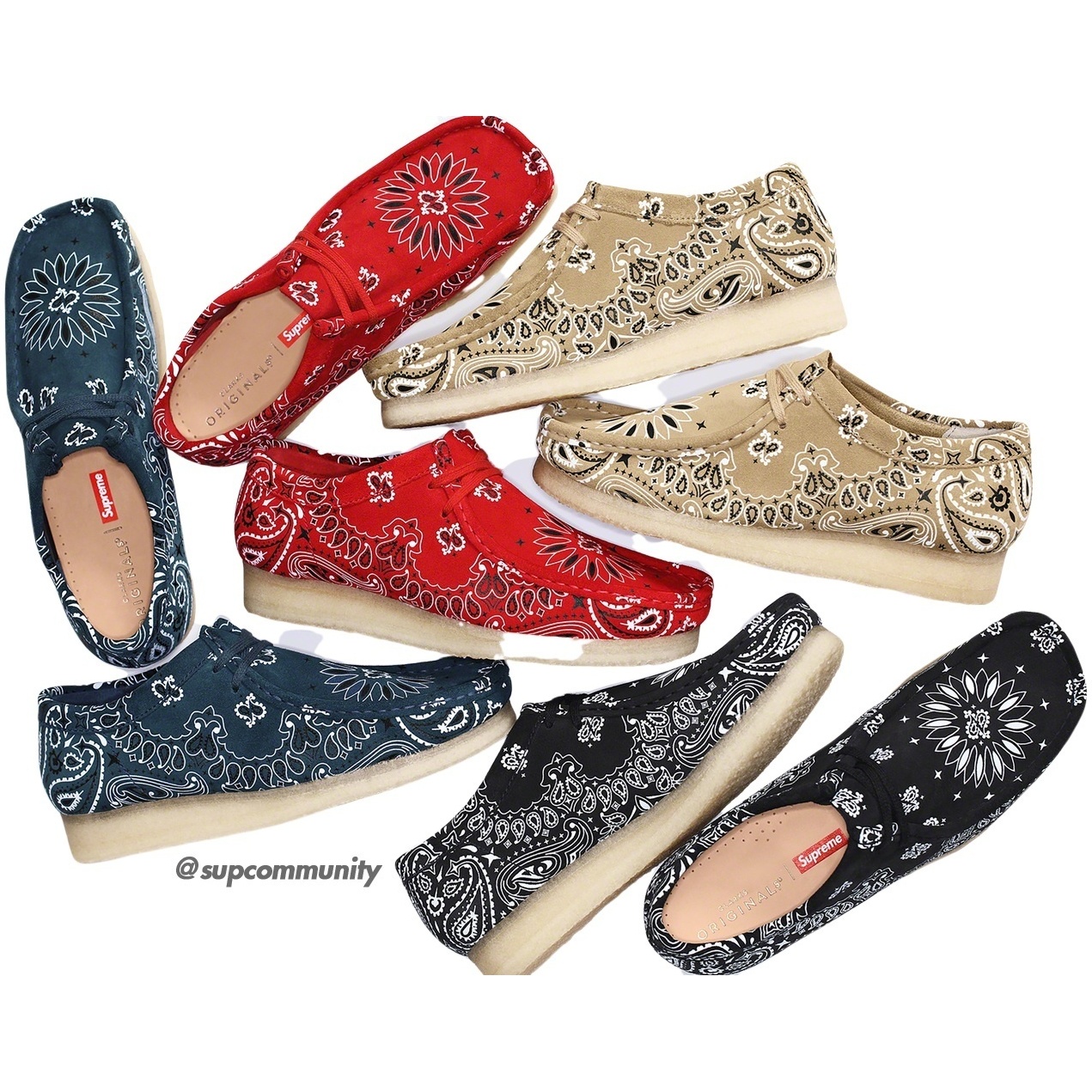 Supreme Supreme Clarks Originals Bandana Wallabee (SS19) - $198