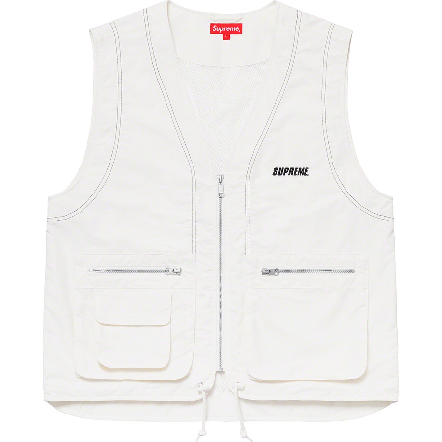 Supreme Nylon Cargo Vest (SS19) - Off-White - $138