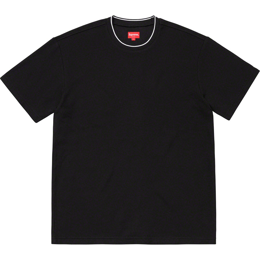 Supreme Stripe Rib Waffle Top (SS19) - Black - $88