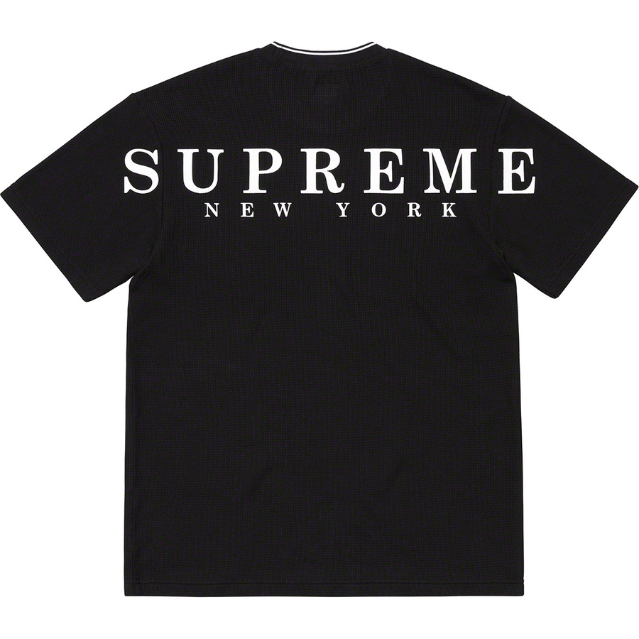 Supreme Stripe Rib Waffle Top (SS19) - Black - $88