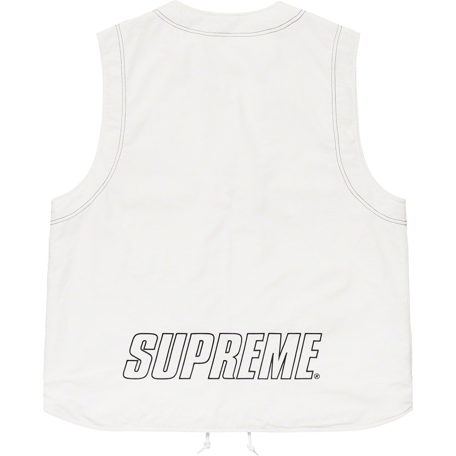 Supreme Nylon Cargo Vest (SS19) - Off-White - $138