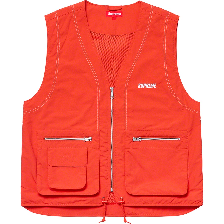 Supreme Nylon Cargo Vest (SS19) - Dark Orange - $138