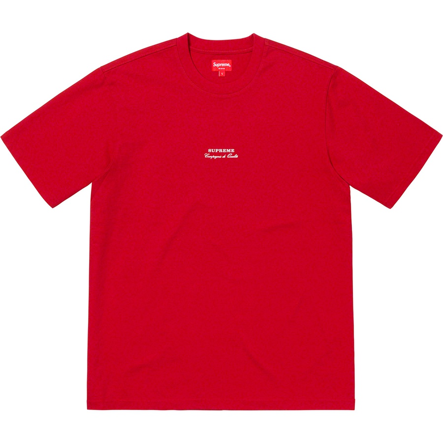 Supreme Qualite Tee (SS19) - Red - $60