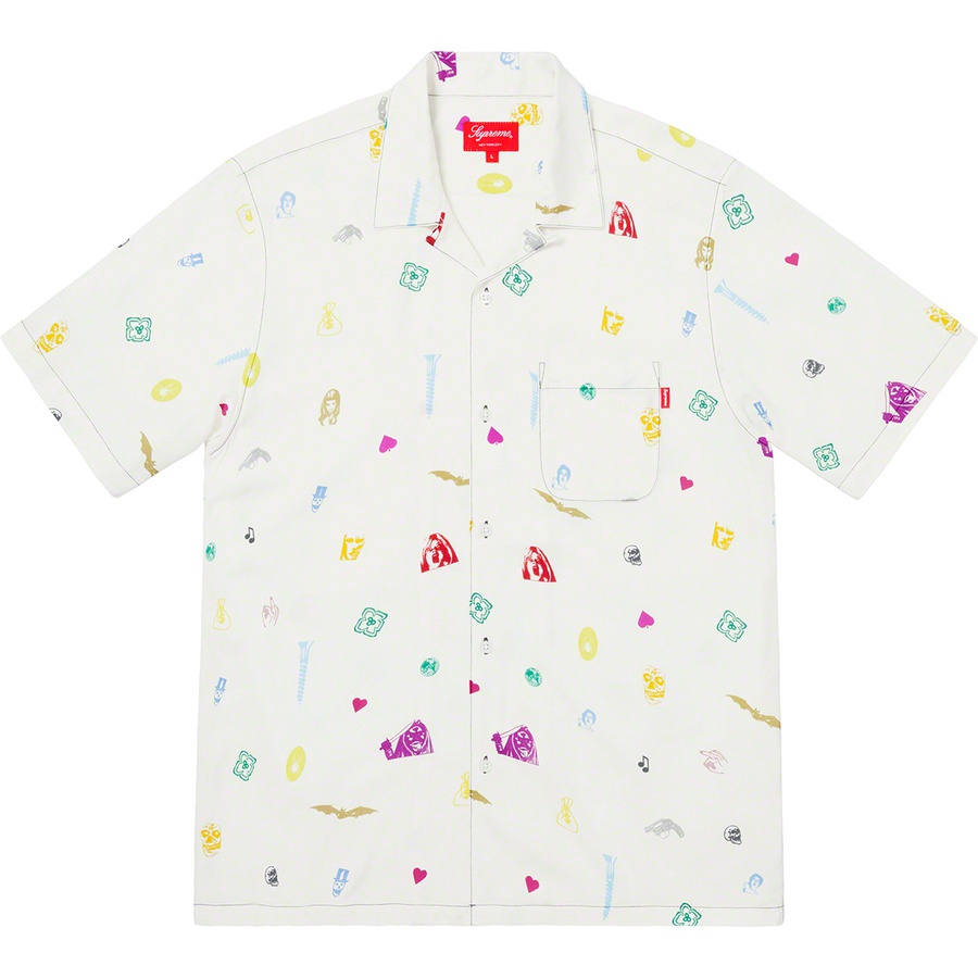 Supreme Deep Space Rayon S S Shirt (SS19) - White - $138