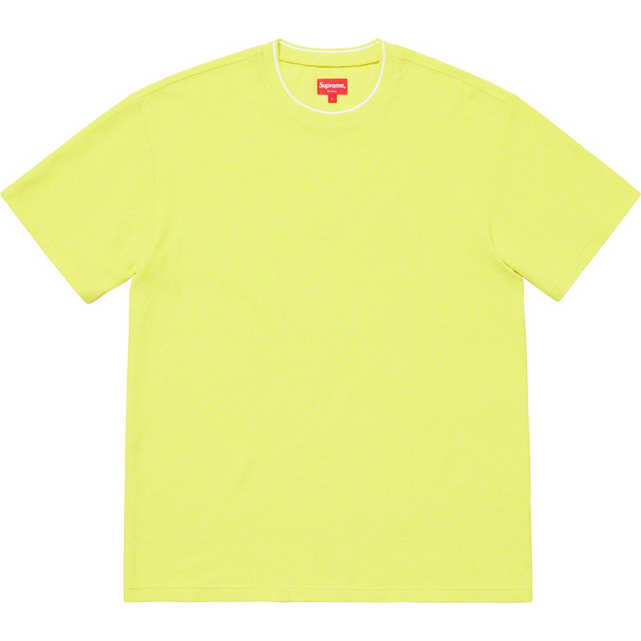 Supreme Stripe Rib Waffle Top (SS19) - Pale Lime - $88