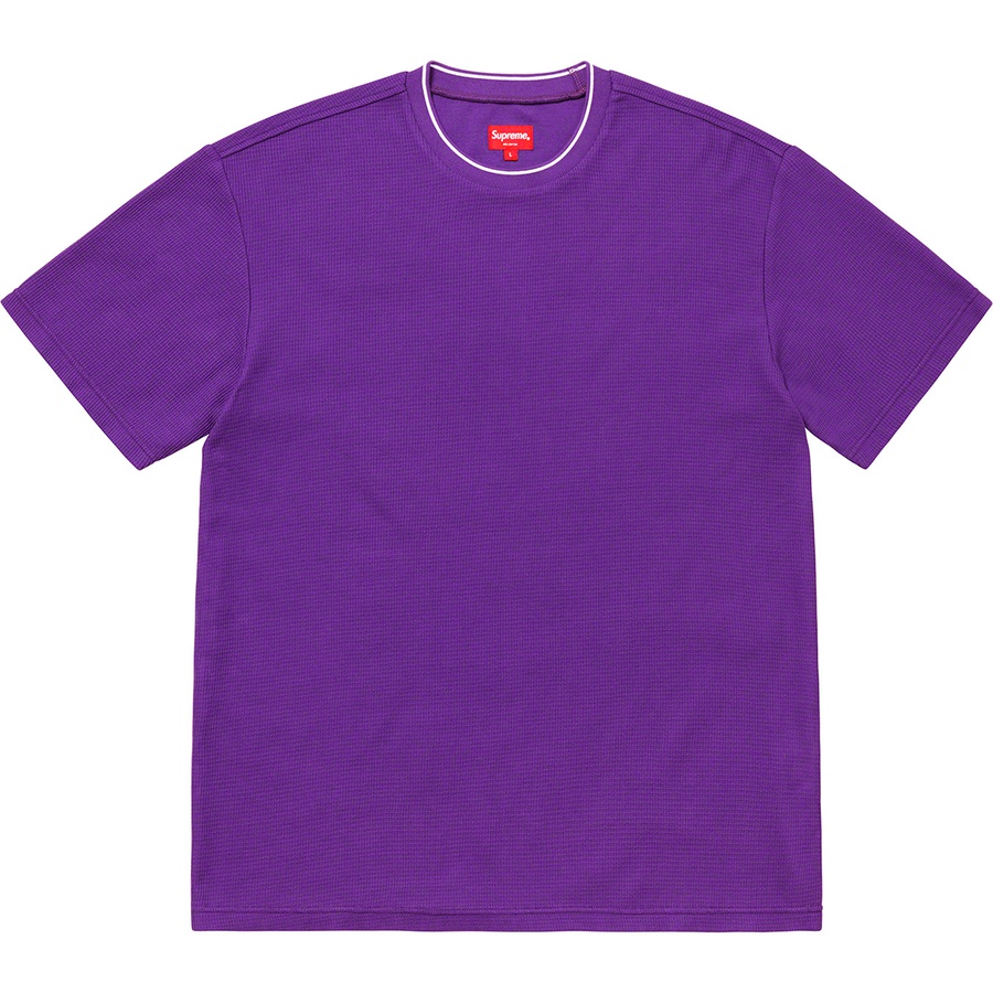Supreme Stripe Rib Waffle Top (SS19) - Purple - $88