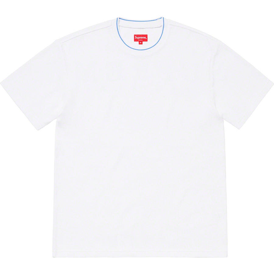Supreme Stripe Rib Waffle Top (SS19) - White - $88
