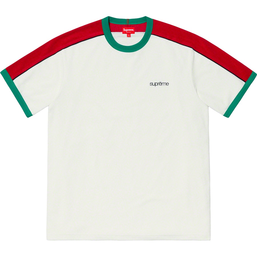Supreme Shoulder Stripe Terry S S Top (SS19) - White - $88