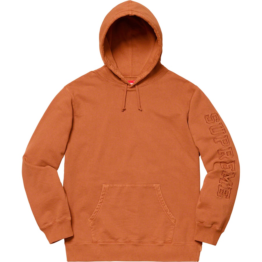 Supreme Overdyed Hooded Sweatshirt (SS19) - Rust  - $148