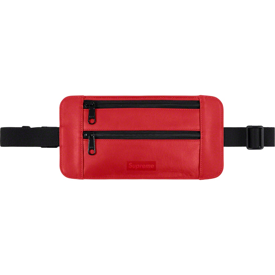 Supreme Leather Waist Shoulder Pouch (SS19) - Red - $138