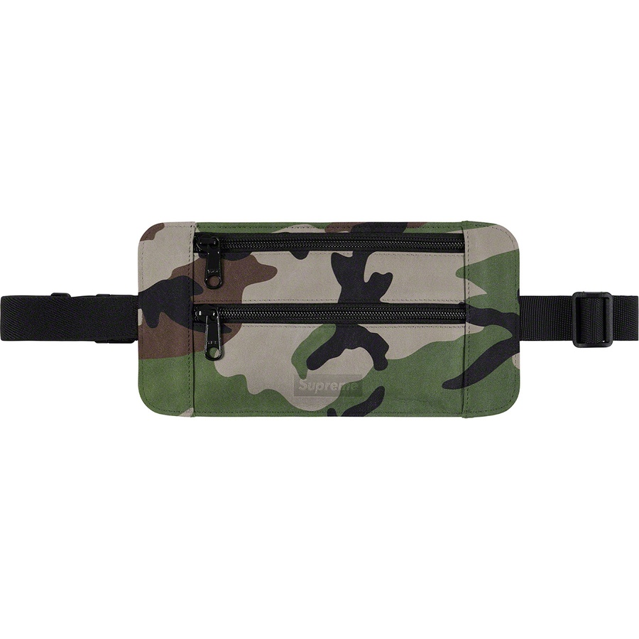 Supreme Leather Waist Shoulder Pouch (SS19) - Woodland Camo - $138