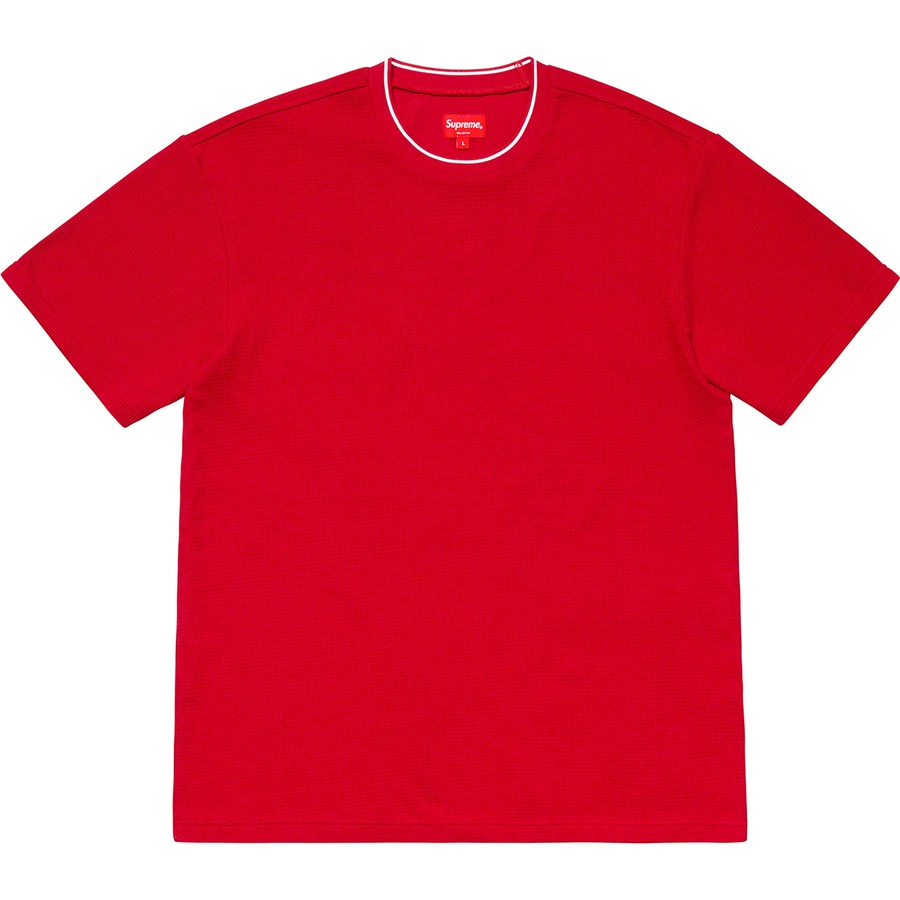 Supreme Stripe Rib Waffle Top (SS19) - Red - $88