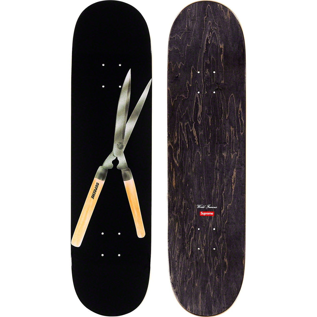 Supreme Shears Skateboard (SS19) -  Black - 8" x 32" - $49