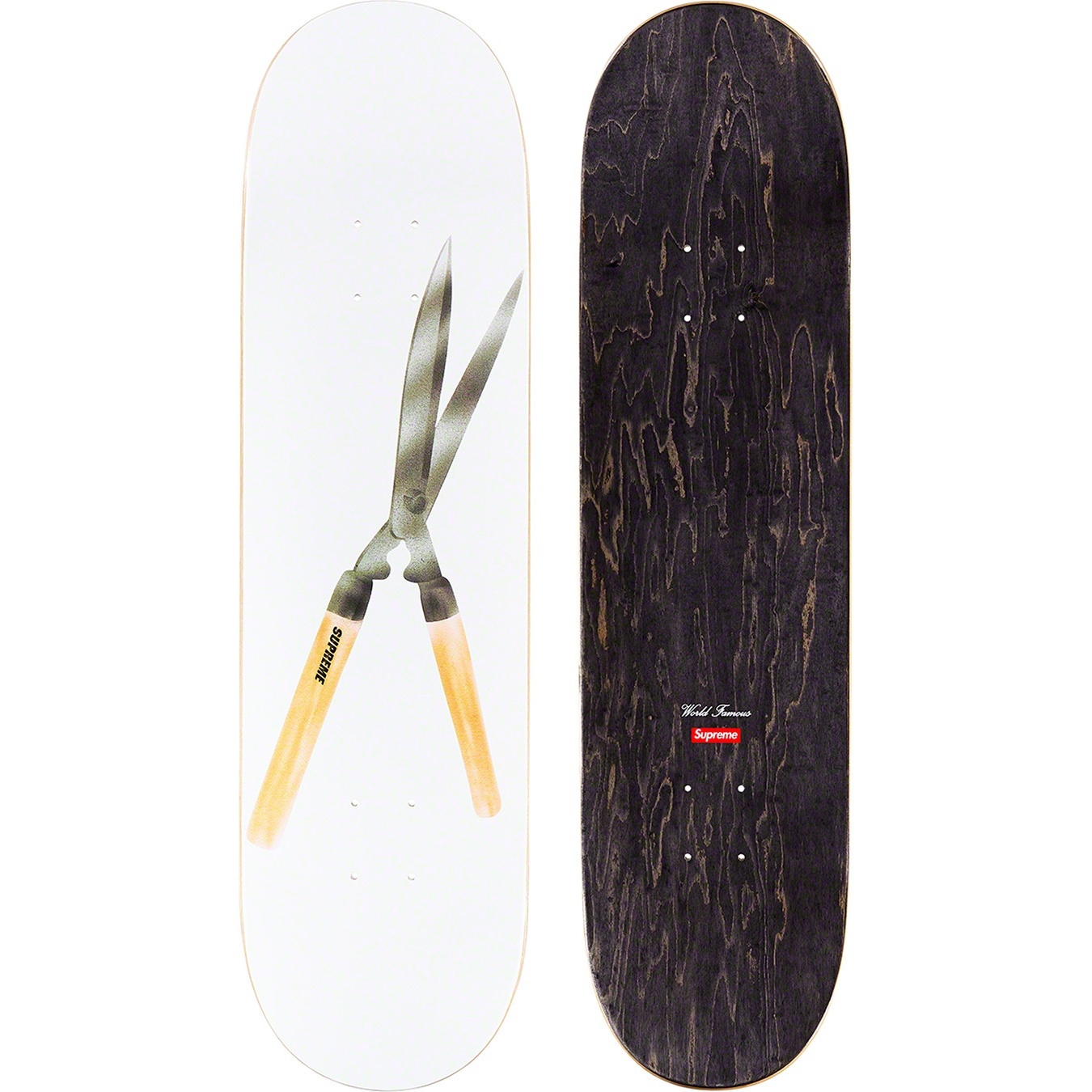 Supreme Shears Skateboard (SS19) - White - 8.25" x 32.25"  - $49