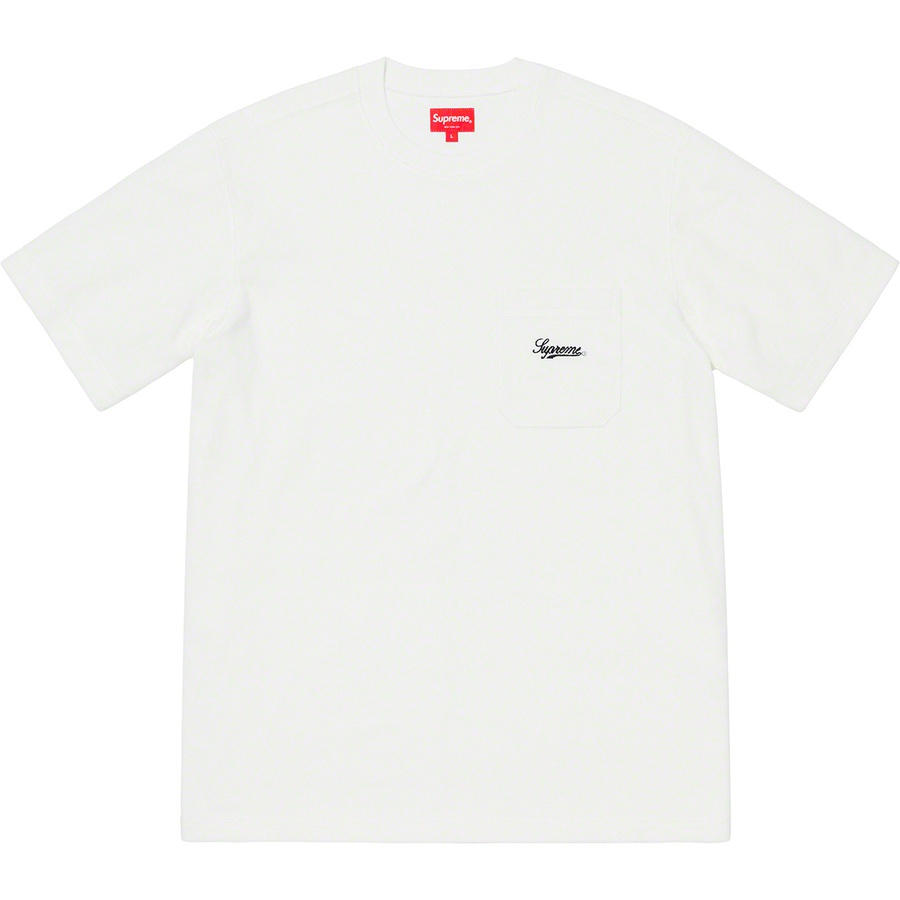 Supreme Terry Pocket Tee (SS19) - White - $78