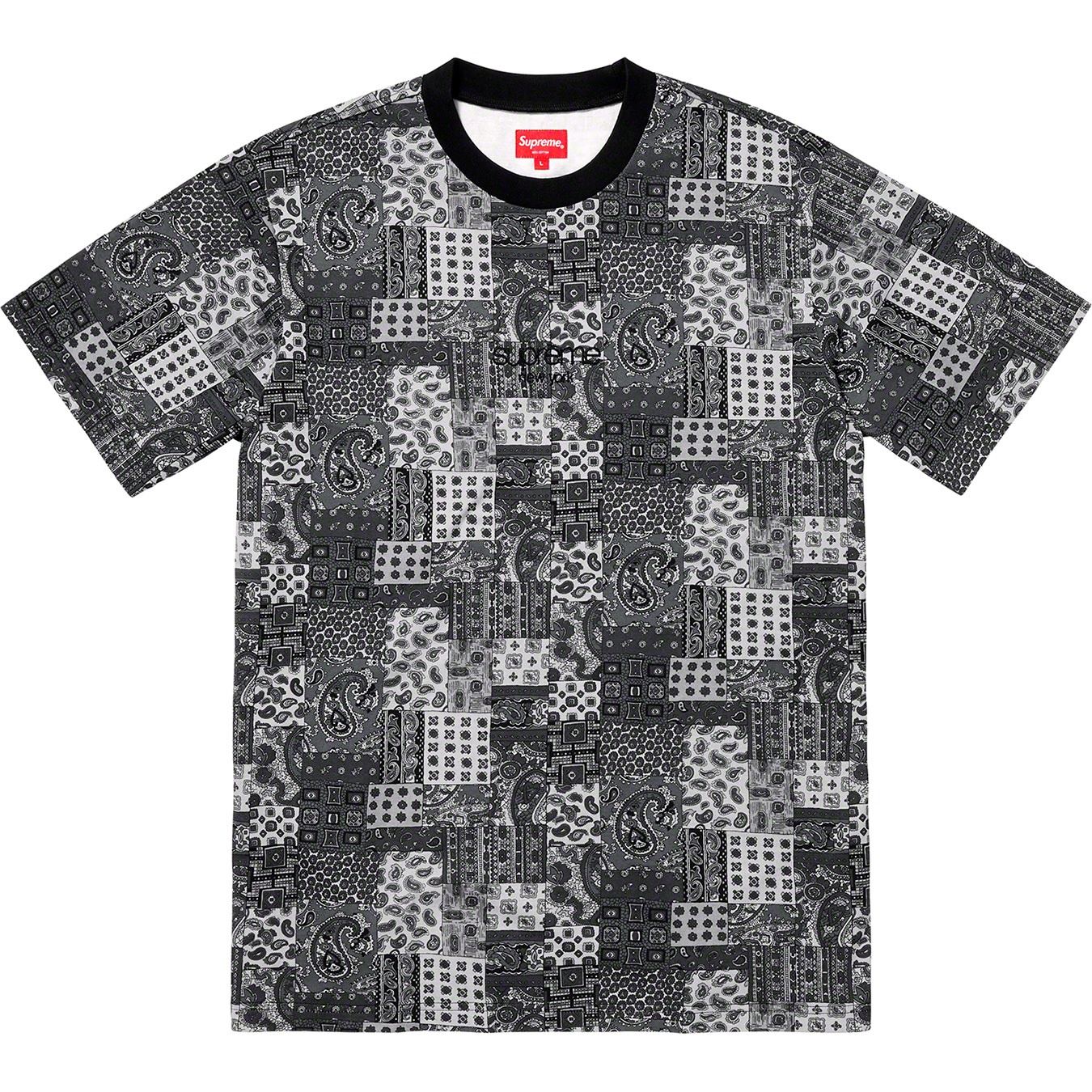Supreme Patchwork Paisley S S Top (SS19) - Black - $88