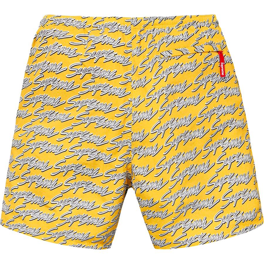 Supreme Signature Script Logo Water Short (SS19) - Yellow - $118