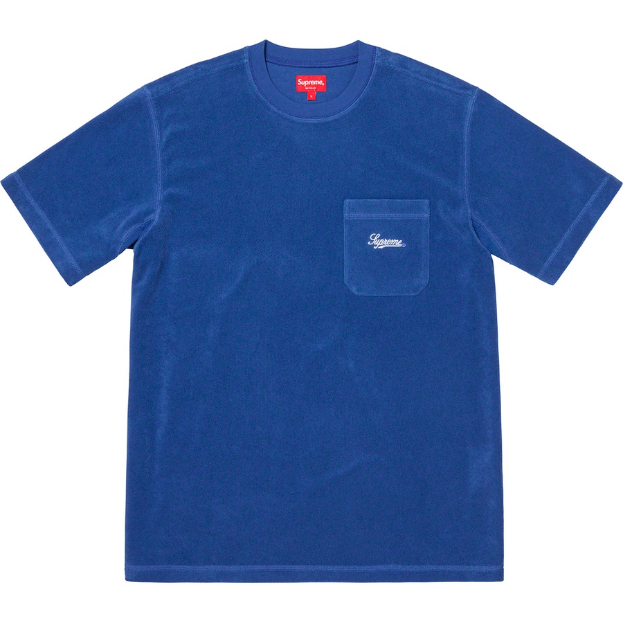 Supreme Terry Pocket Tee (SS19) - Royal - $78