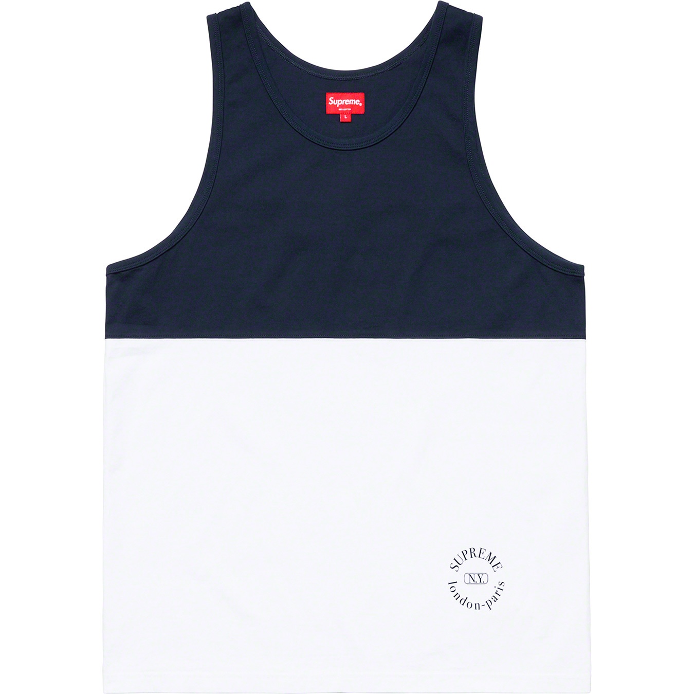 Supreme Split Tank Top (SS19) - Navy - $78
