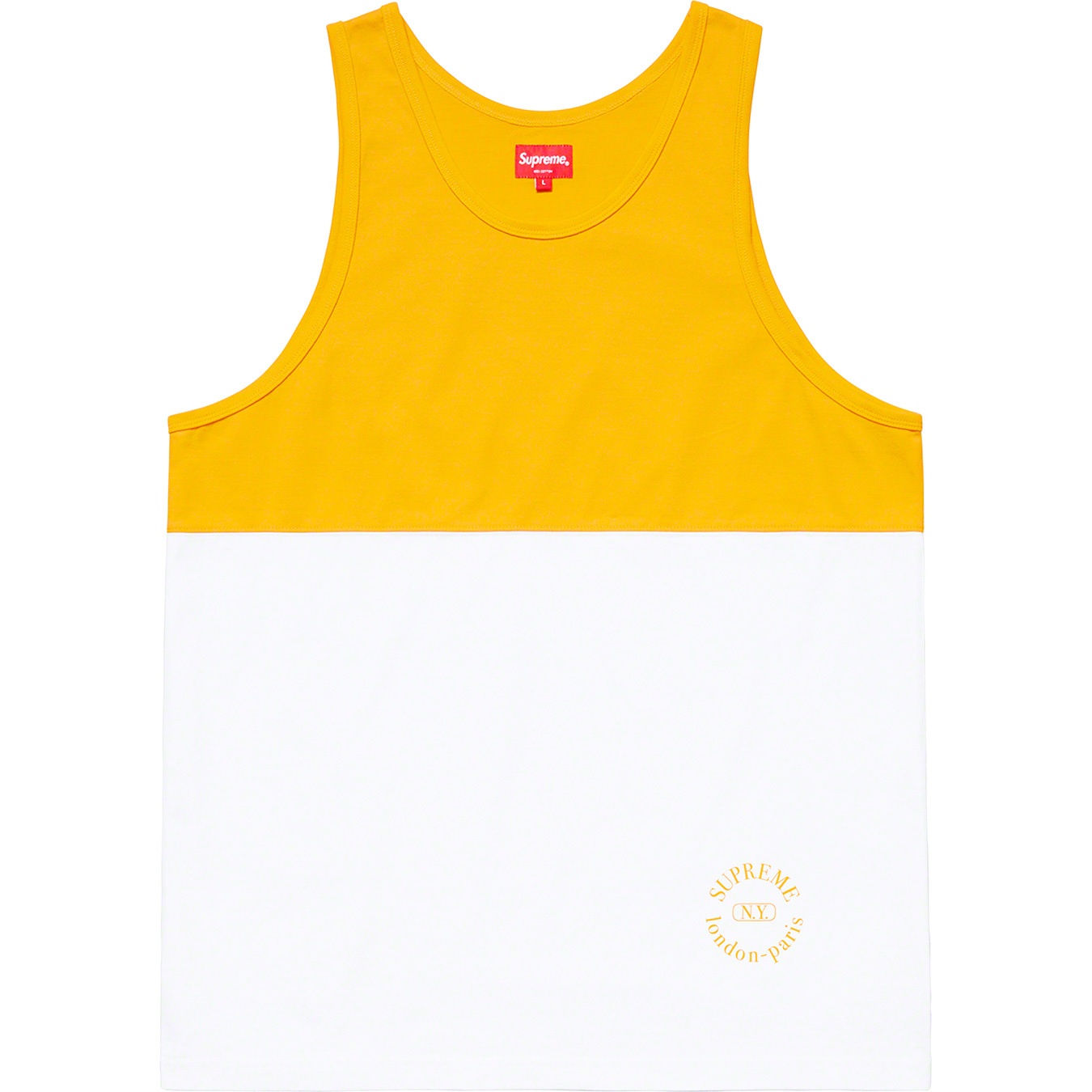 Supreme Split Tank Top (SS19) - Yellow - $78