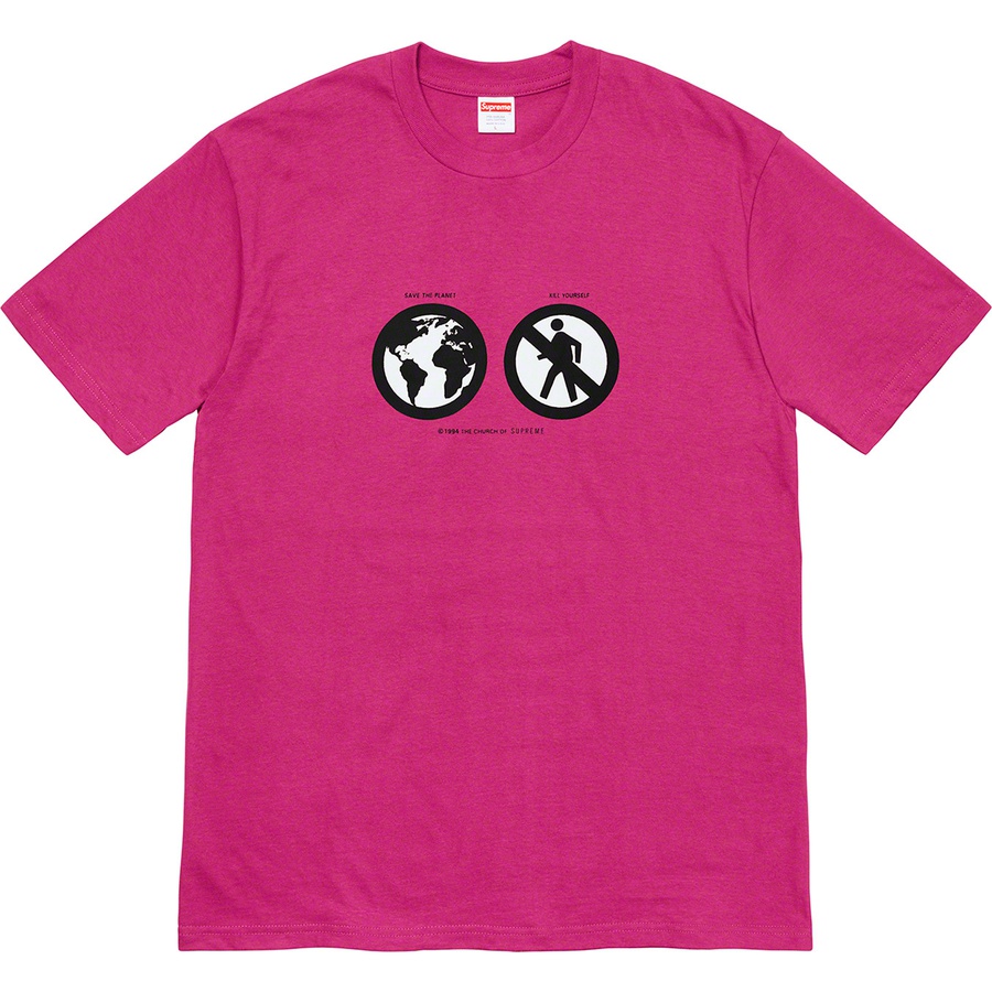 Supreme Save The Planet Tee (FW19) - Magenta - $38