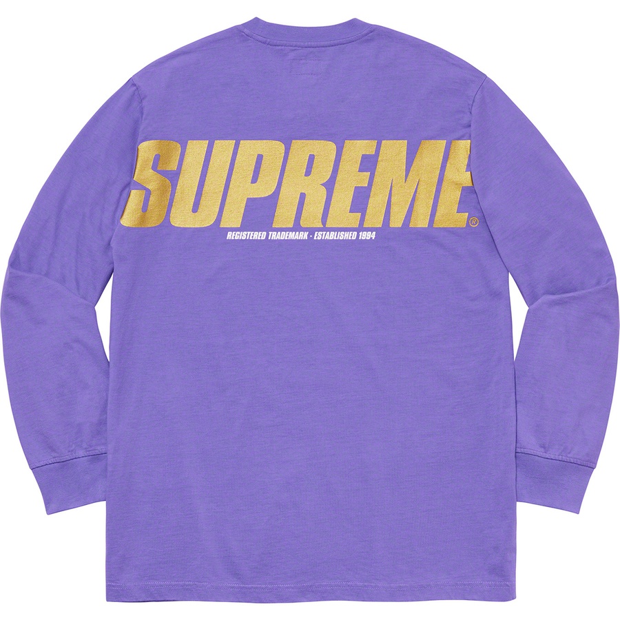 Supreme Trademark L S Top (FW19) - Purple - $78