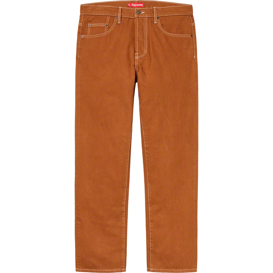 Supreme Washed Regular Jean (FW19) - Light Brown - $148