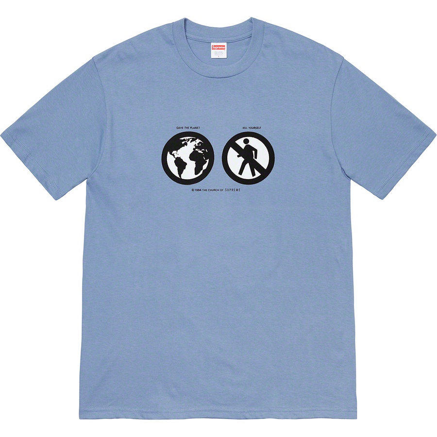 Supreme Save The Planet Tee (FW19) - Slate - $38