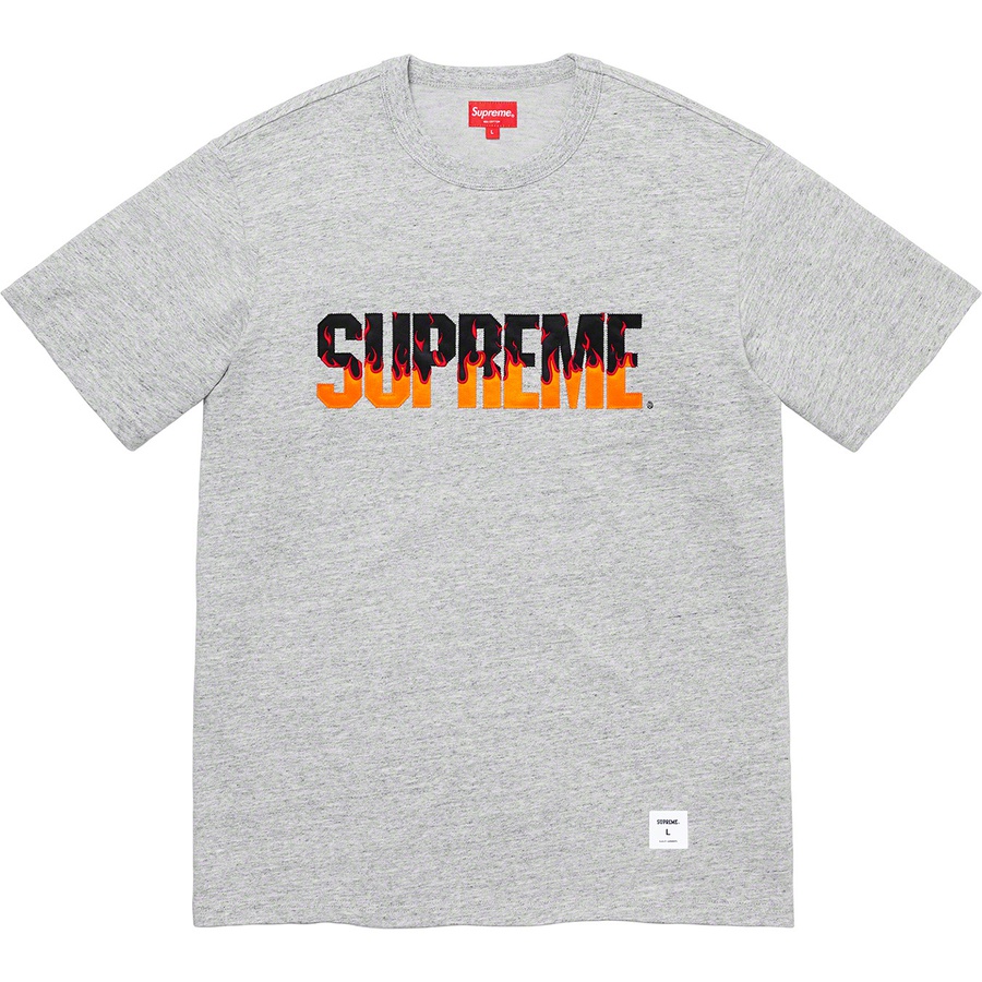 Supreme Flame S S Top (FW19) - Heather Grey - $78