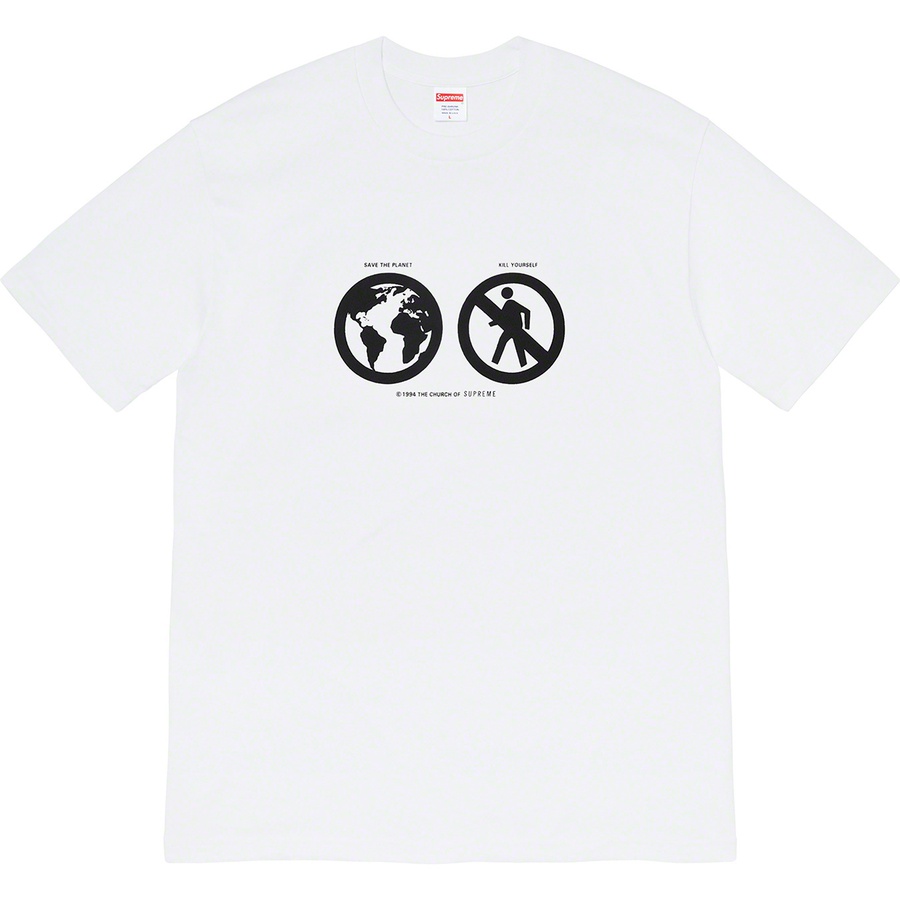 Supreme Save The Planet Tee (FW19) - White - $38