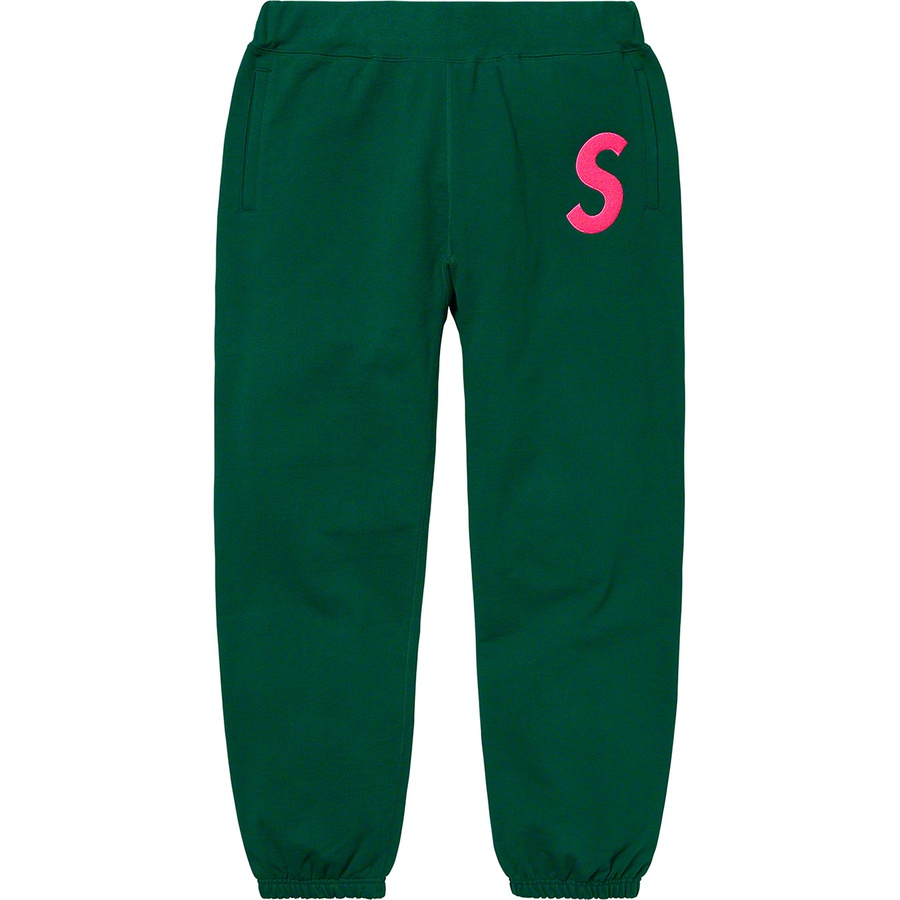 Supreme S Logo Sweatpant (FW19) - Dark Green - $158
