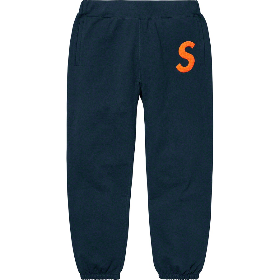 Supreme S Logo Sweatpant (FW19) - Navy - $158