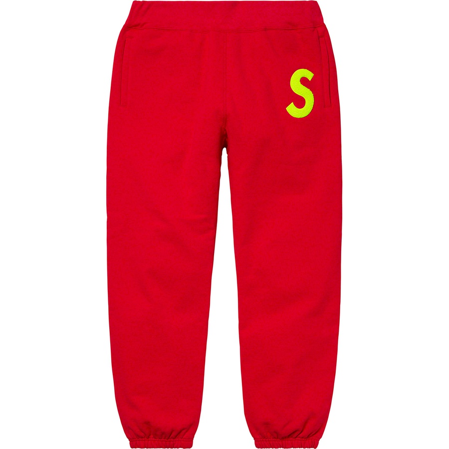 Supreme S Logo Sweatpant (FW19) - Red - $158