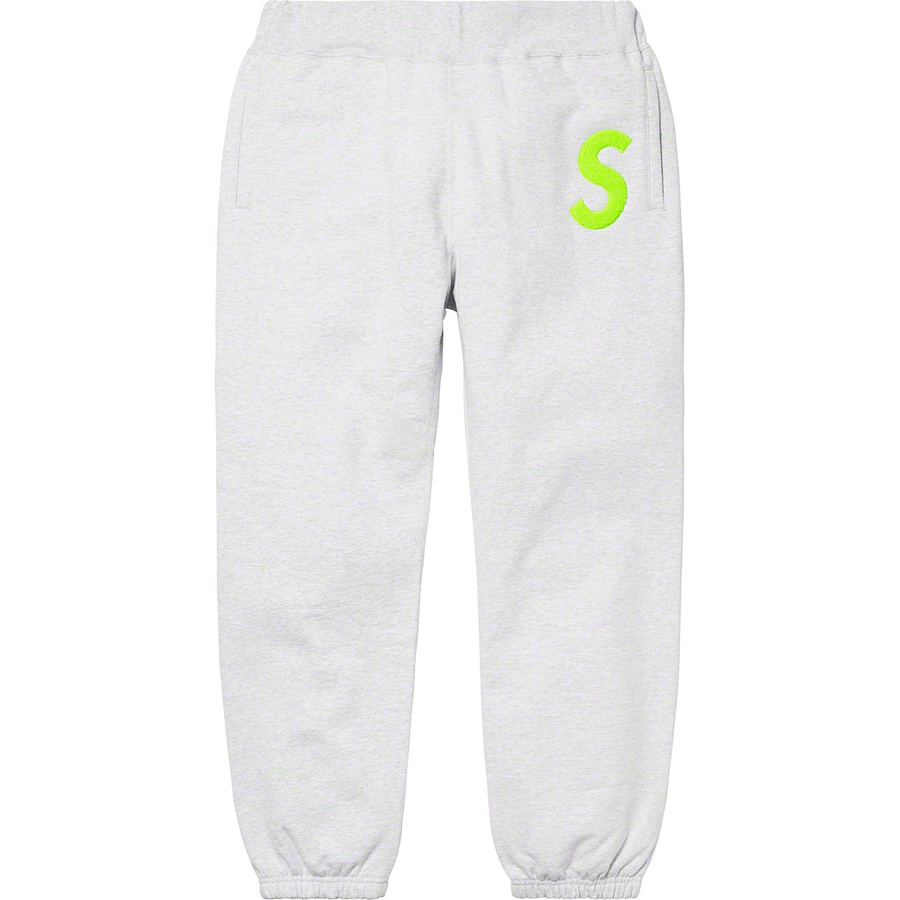 Supreme S Logo Sweatpant (FW19) - Ash Grey - $158
