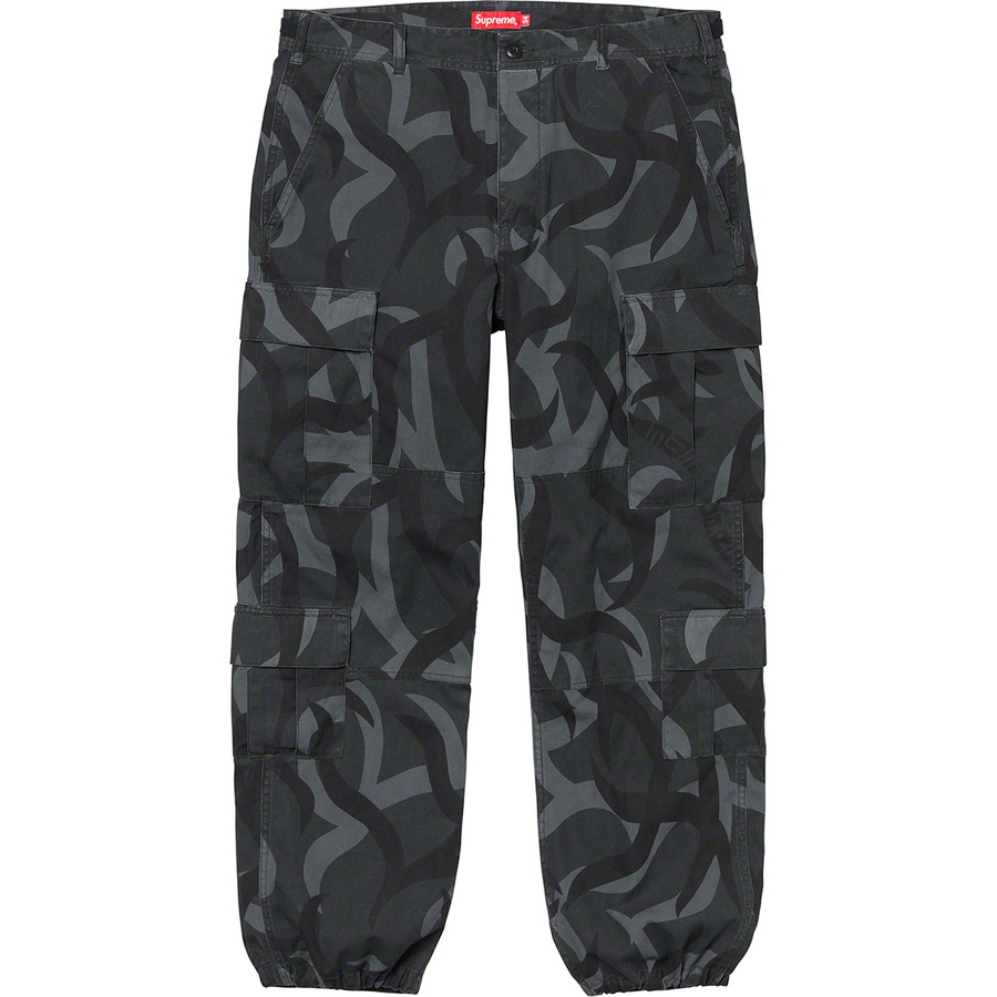 Supreme Cargo Pant (FW19) - Black Tribal Camo - $148