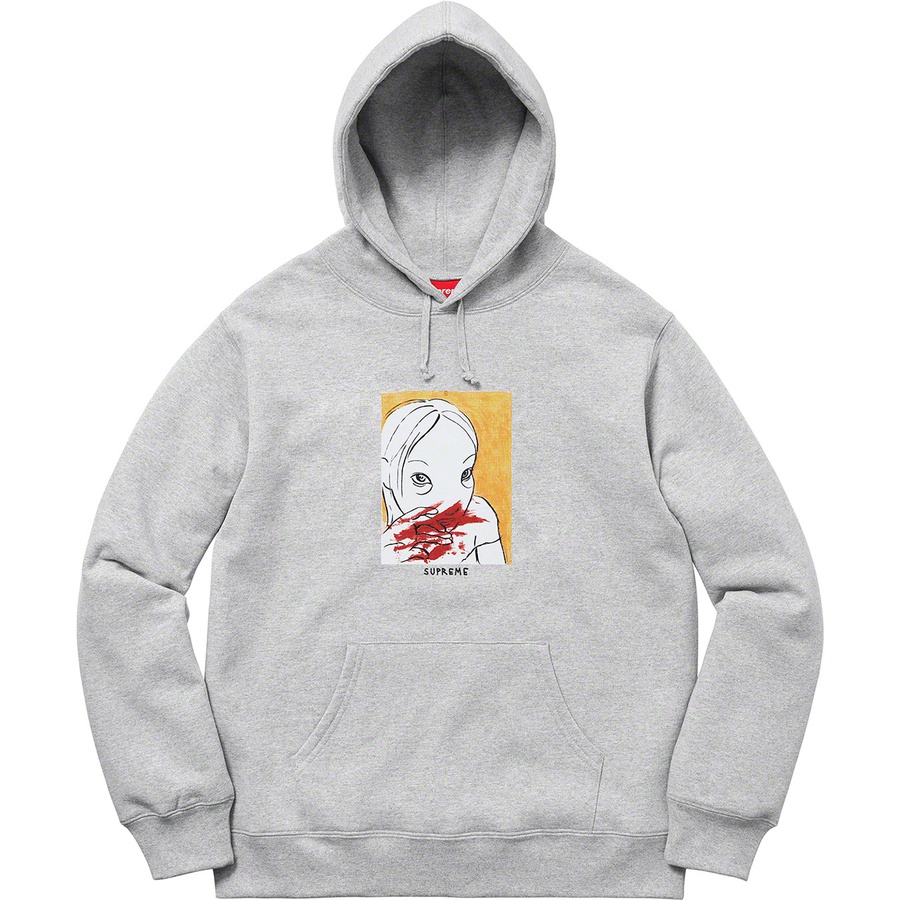 Supreme Nose Bleed Hooded Sweatshirt (FW19) - Heather Grey - $168