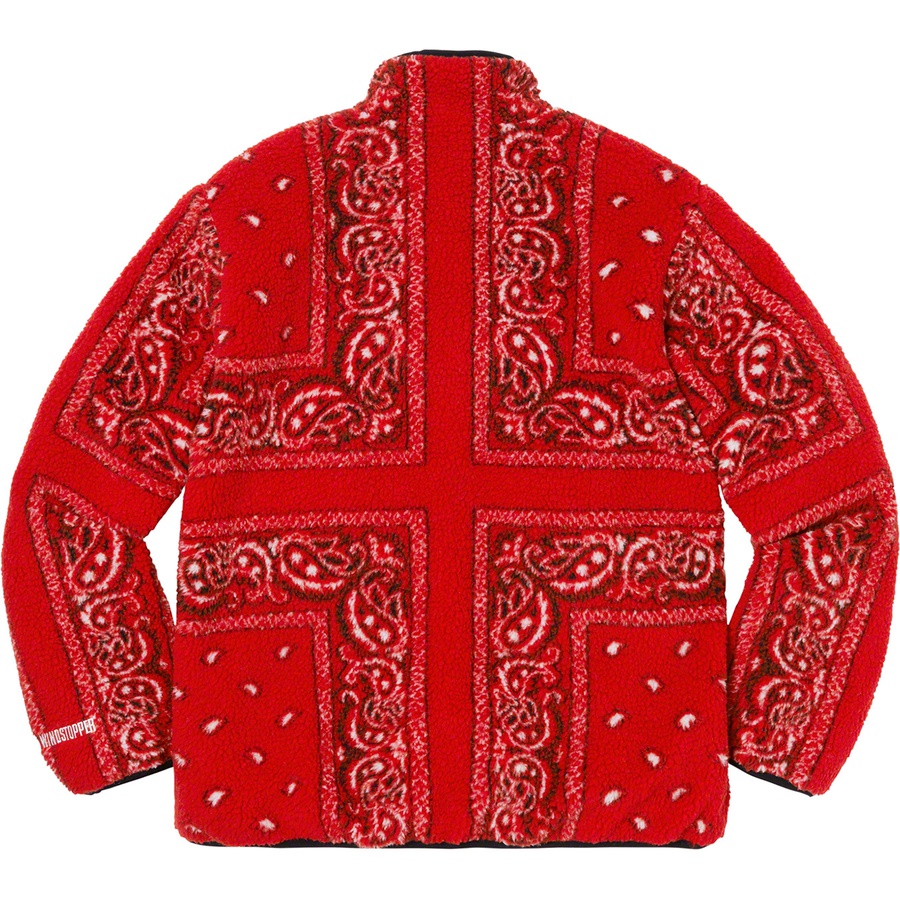 Supreme Reversible Bandana Fleece Jacket (FW19) - Red - $228