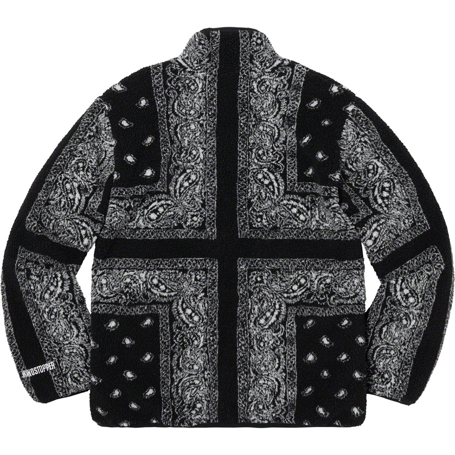 Supreme Reversible Bandana Fleece Jacket (FW19) - Black - $228