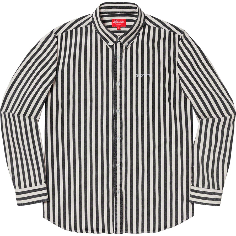 Supreme Denim Shirt (FW19) - Black Stripe - $128