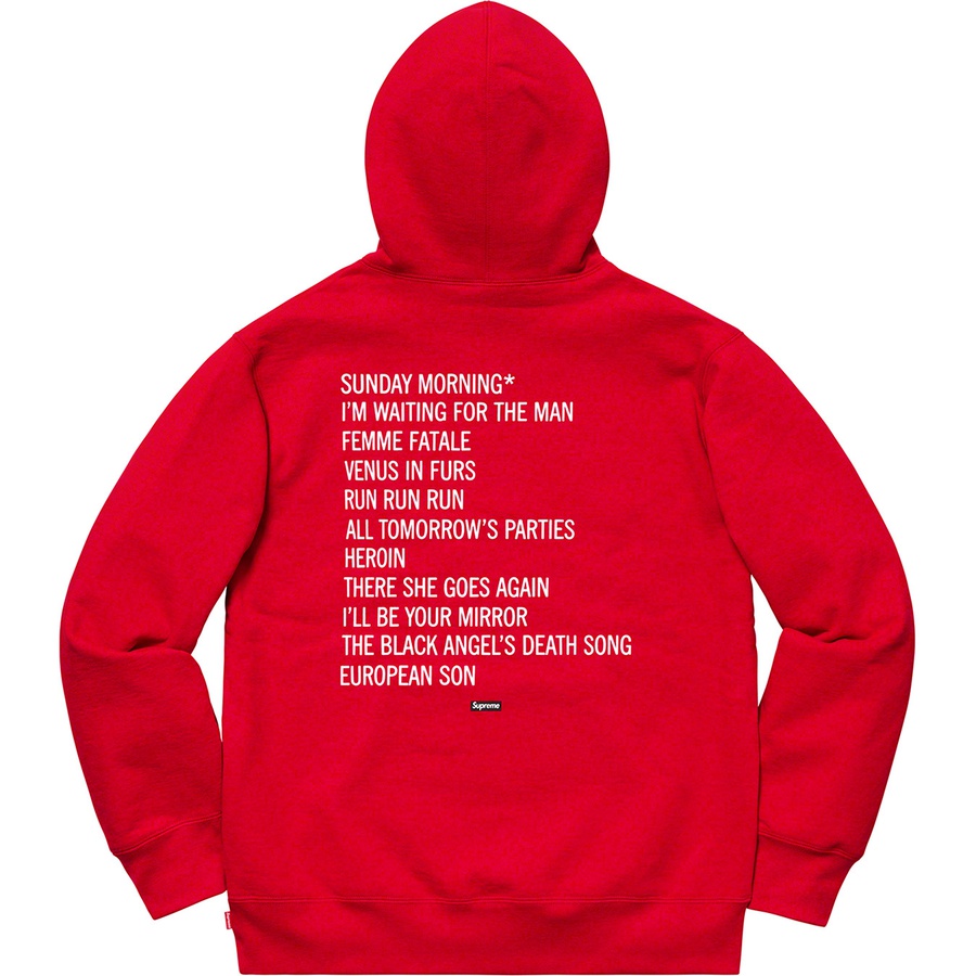 Supreme Supreme The Velvet Underground Hooded Sweatshirt (FW19) - Red - $178
